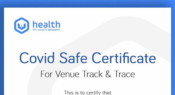 V-Health Passport™ - Venue Certificate