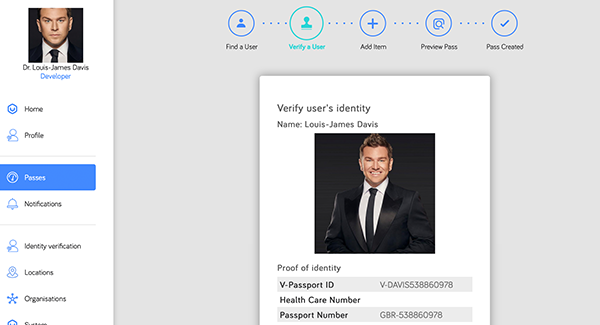 V-Health Passport™ - ID Verification